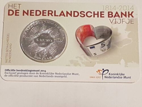5 Euros Coin Card Pays Bas Nederlandsche Bank 2014