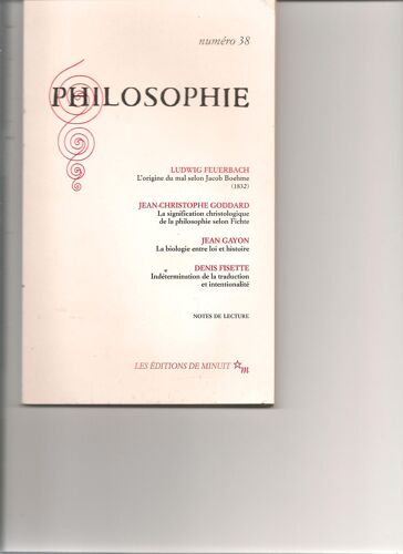 Philosophie N° 38