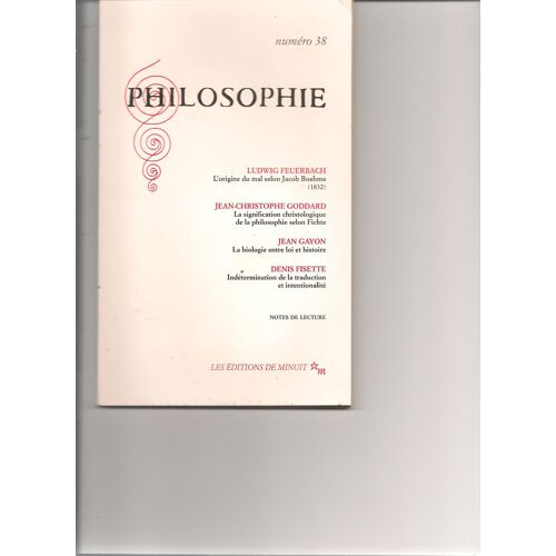 Philosophie N° 38