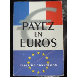 Payer En Euros Table De Conversion