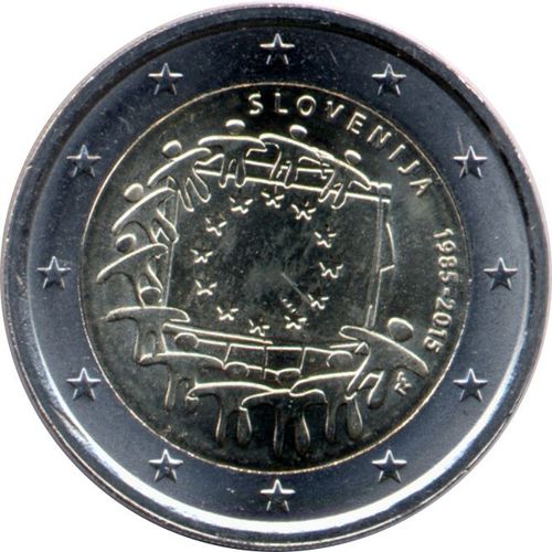 2 Euros Slovenie 2015: Drapeaux Européens - Unc