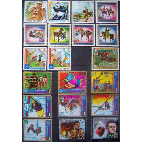 Lot 02 De 145 Timbres De Guinée Équatoriale
