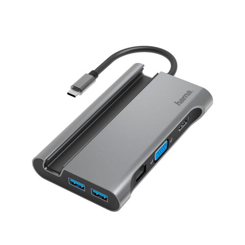 Adaptat. multip. USB-C, 7 ports, 3xUSB-A, USB-C, VGA, HDMI?, LAN/Eth.