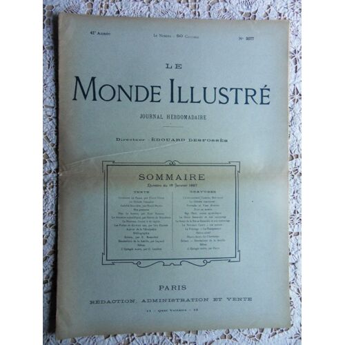 Le Monde Illustré N°2077 Du 16 Janvier 1897