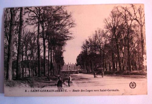 Carte Postale Ancienne 78 Yvelines Saint Germain En Laye Route Des Loges Vers Saint Germain