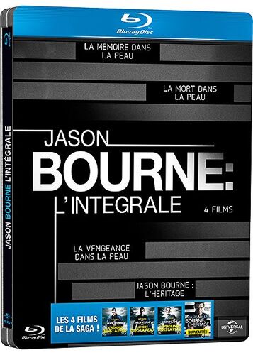 Jason Bourne - L'intégrale : La Mémoire Dans La Peau + La Mort Dans La Peau + La Vengeance Dans La Peau + Jason Bourne : L'héritage - Pack Collector Boîtier Steelbook® - Blu-Ray
