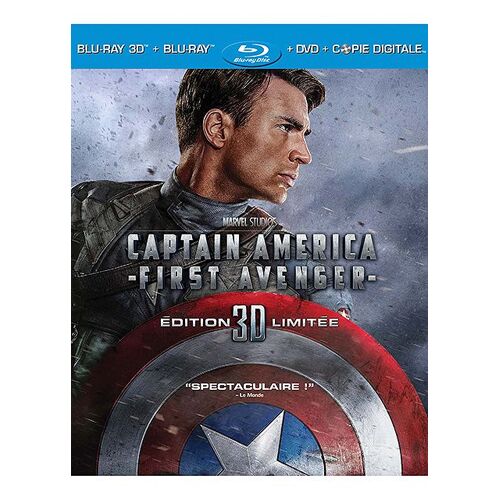 Captain America : The First Avenger - Combo Blu-Ray 3d + Blu-Ray + Dvd + Copie Digitale
