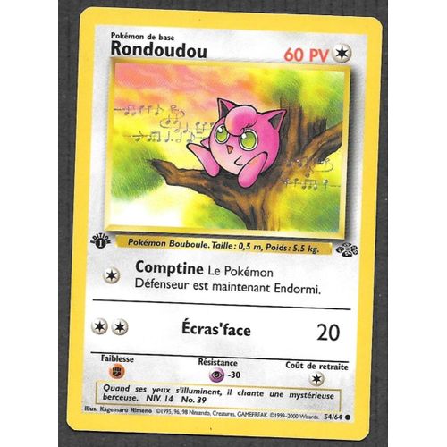 Carte Pokémon Rondoudou 54/64 [Premiere Edition 1] - Jungle Wizards (Vf)