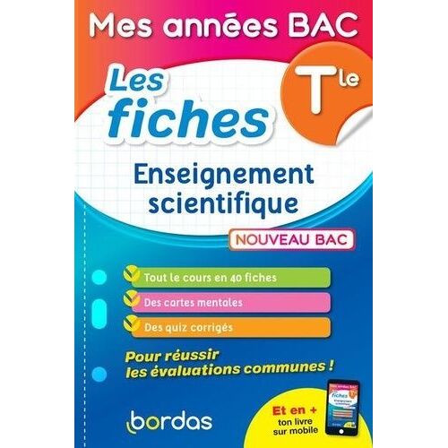 Les Fiches Enseignement Scientifique Tle - Edition 2021