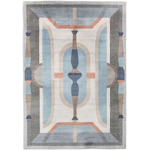 Tapis Poil Ras Mara Multicouleur/Bleu 120x170 Cm - Tapis Poil Court Design Moderne Pour Salon