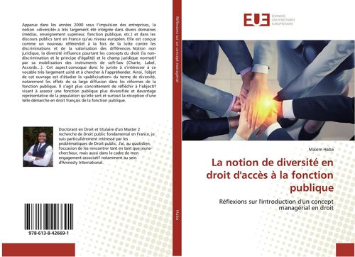 La Notion De Diversité En Droit D'accès À La Fonction Publique