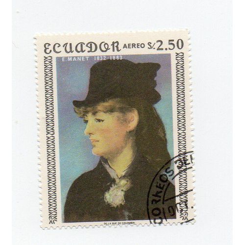 Equateur- 1 Timbre Oblitéré Poste Aérienne- Tableau De Manet