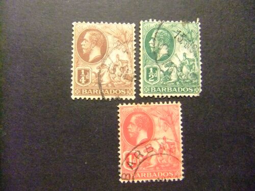 49 Barbade 1912 / George V Et Sceau De La Colonie / Yvert 92-94 Fu