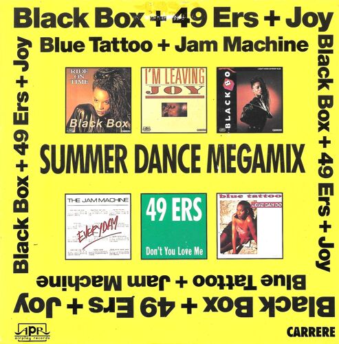 Summer Dance Megamix (Radio Version & Amples Only Mix) [Vinyle 45 Tours 7" Ep - 1990] - Black Box / Blue Tattoo / Joy / The Jam Machine / 49 Ers