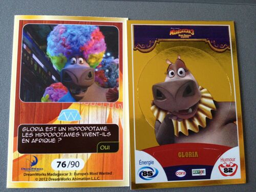 Carte Collector Cora Madagascar 3 : 76/90