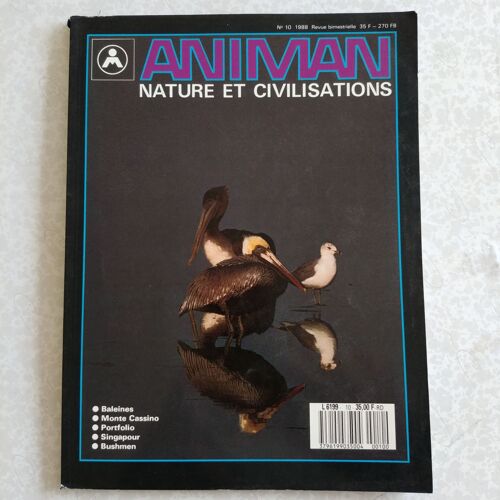 Animan Nature Et Civilisations N° 10 - Baleines - Monte Cassino - Portfolio - Singapour - Bushmen.