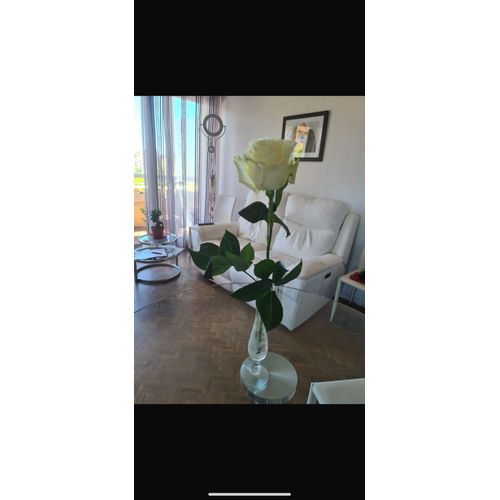 Canapé Cuir Pleine Fleur Blanc Relax Électrique 2 Places