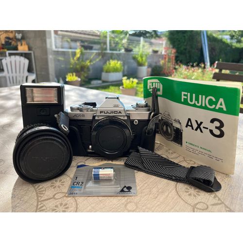 FUJICA AX-3 + Flash Autostrobo AZ