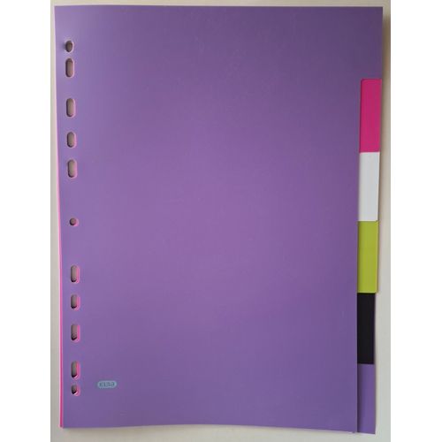 Intercalaires 6 Touches - Polypropylène - Format A4 - Elba