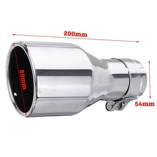 Sliver 54 Out 89 54mm Dans 76mm 89mm 102mm Out Universel Voiture Tuyau D'échappement Silencieux Queue Tuyau Fin Tuyaux En Acier Inoxydable D'échappement Silencieux Tuyau