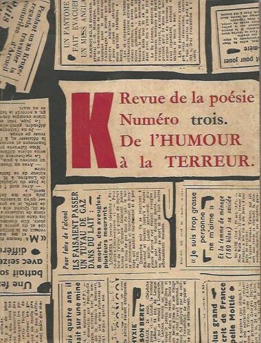 Revue De La Poésie Numéro Trois De L'humour À La Terreur