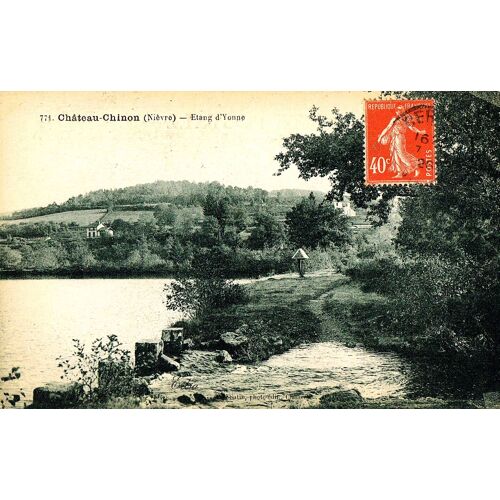 Carte Postale Ancienne, France, Nièvre ( 58 ), Château Chinon, Étang D'yonne