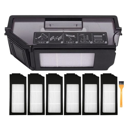 Boîte à poussière pour Ecovacs Deebot X1 OMNI, accessoires pour aspirateur Robot X1 TURBO/T10, bac à poussière, filtre HEPA de remplacement