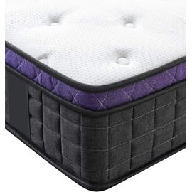 Matelas Lisa A Ressorts + 3 Cm De Latex 75 Kg/M3 + Alese 90x190 Hauteur +/- 20 Cm - Accueil Moelleux - Soutien Equilibre - 5 Zones De Confort - Hypoallergenique
