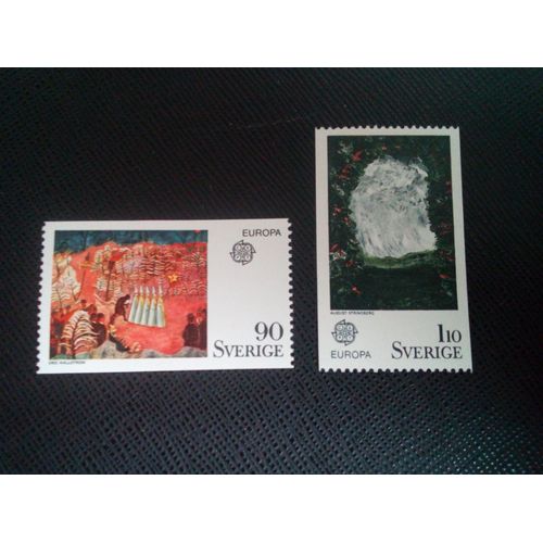 Timbre Suede Yt 880 - 881 Europa (C.E.P.T.) - Peintures 1975 ( 50105 )