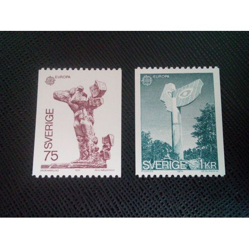 Timbre Suede Yt 831 - 832 Europa (C.E.P.T.) - Sculptures 1974 ( 50105 )
