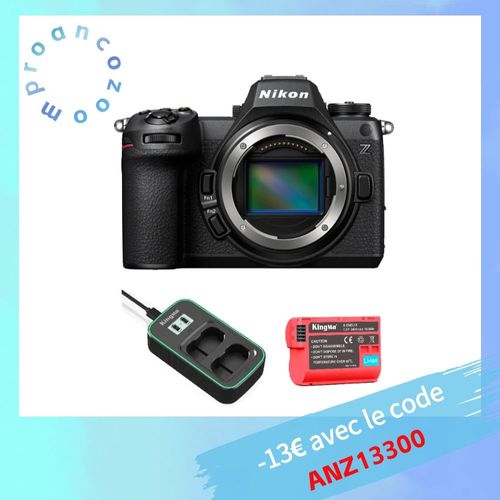 Nikon Z6 III 24.5 mpix Boitier + Kingma 2400mAh batterie (Nikon EN-EL15) + Kingma chargeur de batterie