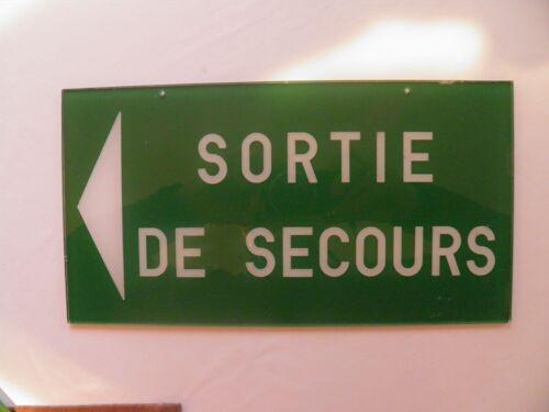Signalisation Sortie De Secours Plaque Plexi 16x30cm