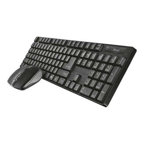 Trust Qoby 4-in-1 Home Office Set - Clavier, souris, casque et caméra web - sans fil - Français