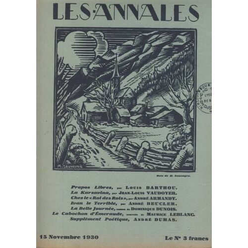 Les Annales Du 15/11/1930 N° 2370
