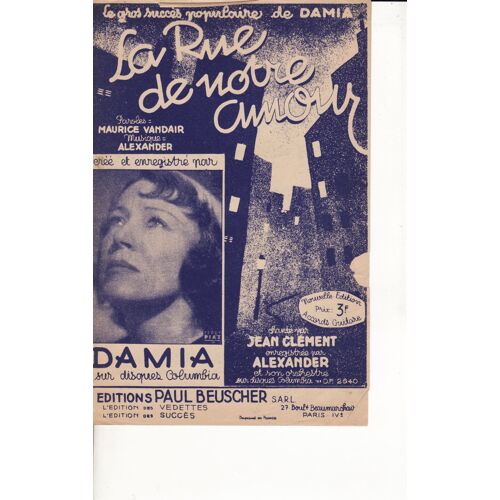 Damia "La Rue De Notre Amour"