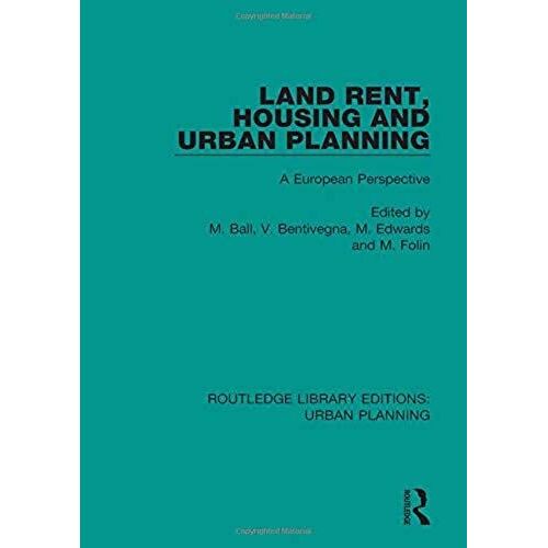 Land Rent, Housing And Urban Planning