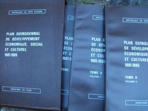 Côte D'ivoire Plan Quinquennal 1981-1985