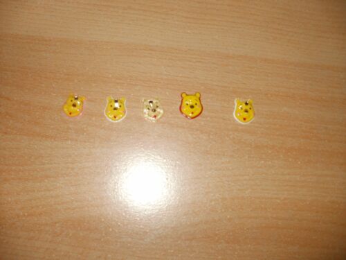 Lot De 5 Têtes Winnie L'ourson En Résine