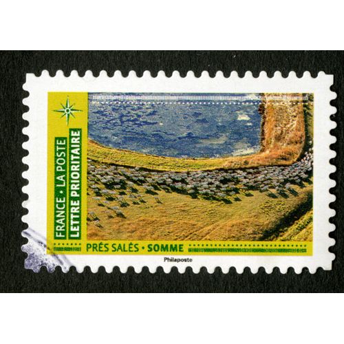 Timbre Oblitéré Prés Salés Somme, France, La Poste, Lettre Prioritaire