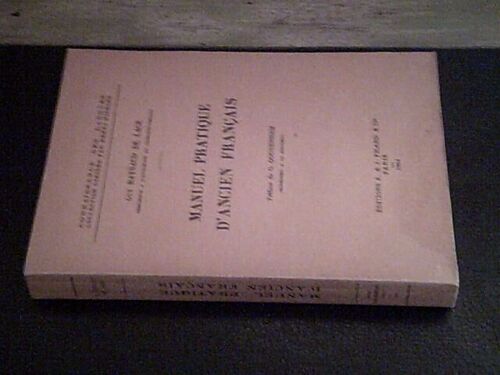 Manuel Pratique D'ancien Français