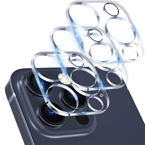 3 Verres Trempés Caméra Arrière Pour Iphone 16 Pro, Protection Transparent - E.F.Connection