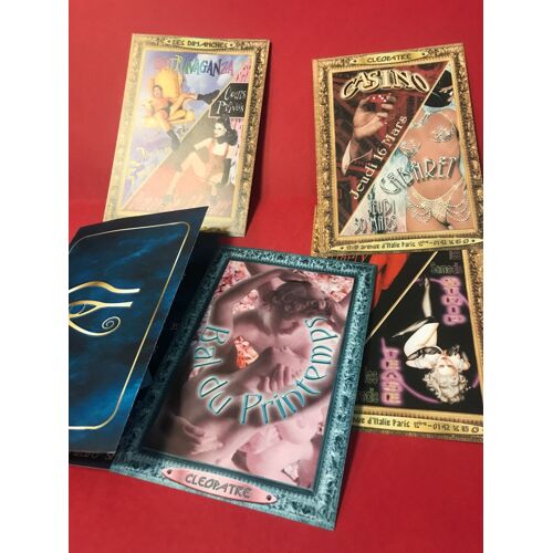 Flyer Programme Erotique Club Le Cleopatre Le Cleo Paris Mars 2000