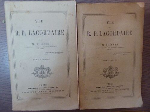 Vie Du R.P Lacordaire. 2 Volumes.