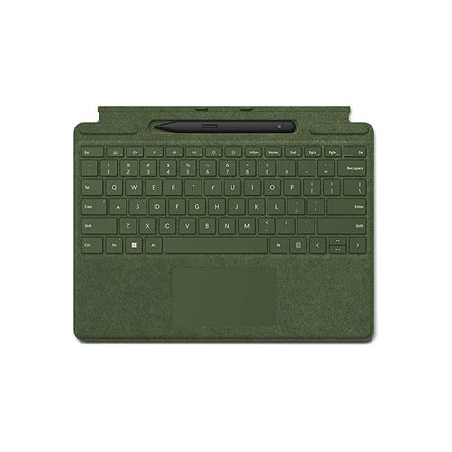 Microsoft Clavier Signature pour Surface Pro - Clavier - avec pavé tactile, accéléromètre, plateau de rangement et de chargement du Surface Slim Pen 2 - Français - forêt - avec Slim Pen 2 - pour...