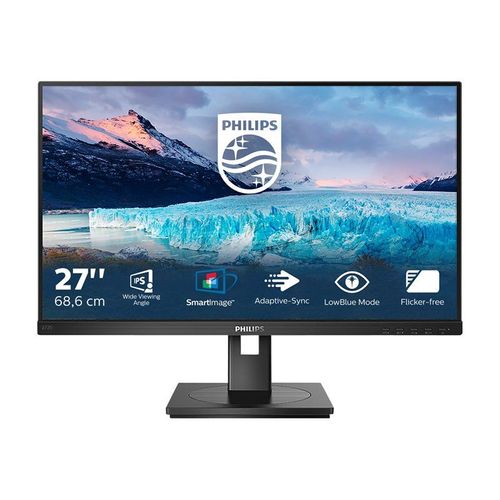 Philips S-line 272S1AE - Écran LED - 27" (27" visualisable) - 1920 x 1080 Full HD (1080p) @ 75 Hz - IPS - 250 cd/m² - 1000:1 - 4 ms - HDMI, DVI-D, VGA, DisplayPort - haut-parleurs - texture noire