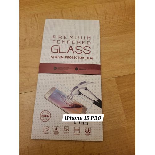 Iphone 15 Pro -Film Protection D'écran En Verre Trempé 0,30mm Dureté 9h Haute Transparence