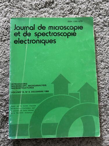 Journal De Microscopie Et De Spectroscopie Électroniques - Volume 14, N°6 - Décembre 1989