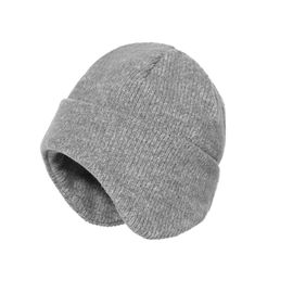 Bonnet Chaud D'hiver Avec Protection Des Oreilles Gris
