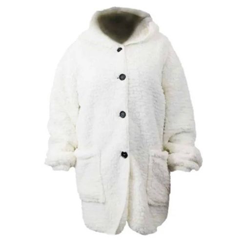 Cardigan, 70x87cm, Bianco, Natale, Pile, Soffice, Caldo, Inverno, Regalo