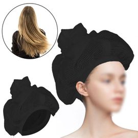 Bonnet En Filet Pour Sécher Les Cheveux Bouclés Le Noir